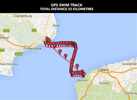 length of english channel swim.